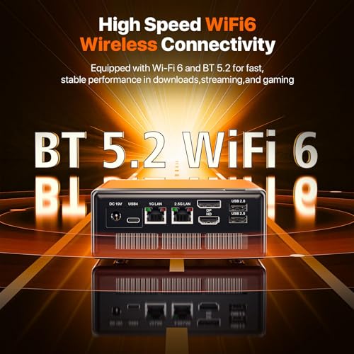 Image of PELADN Mini Gaming PC, AMD Ryzen 7640HS (Upgraded 6850H / 7735HS, 6C /12T, up to 5Ghz),16GB DDR5 /1TB NVMe SSD,Dual LAN,Type-C /DP /HD,WiFi6 4K /60Hz Triple-Display USB3.2 /BT5.2, 3-Year Warranty