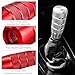 KVAEY Car Shifter Knob, Aluminum Alloy Cool Car Gear Lever Stick Shifter Handle with 3 Adapters, Shifter Gear Knob Lever for Most Manual Automatic Vehicles, Car Accessories (Red)
