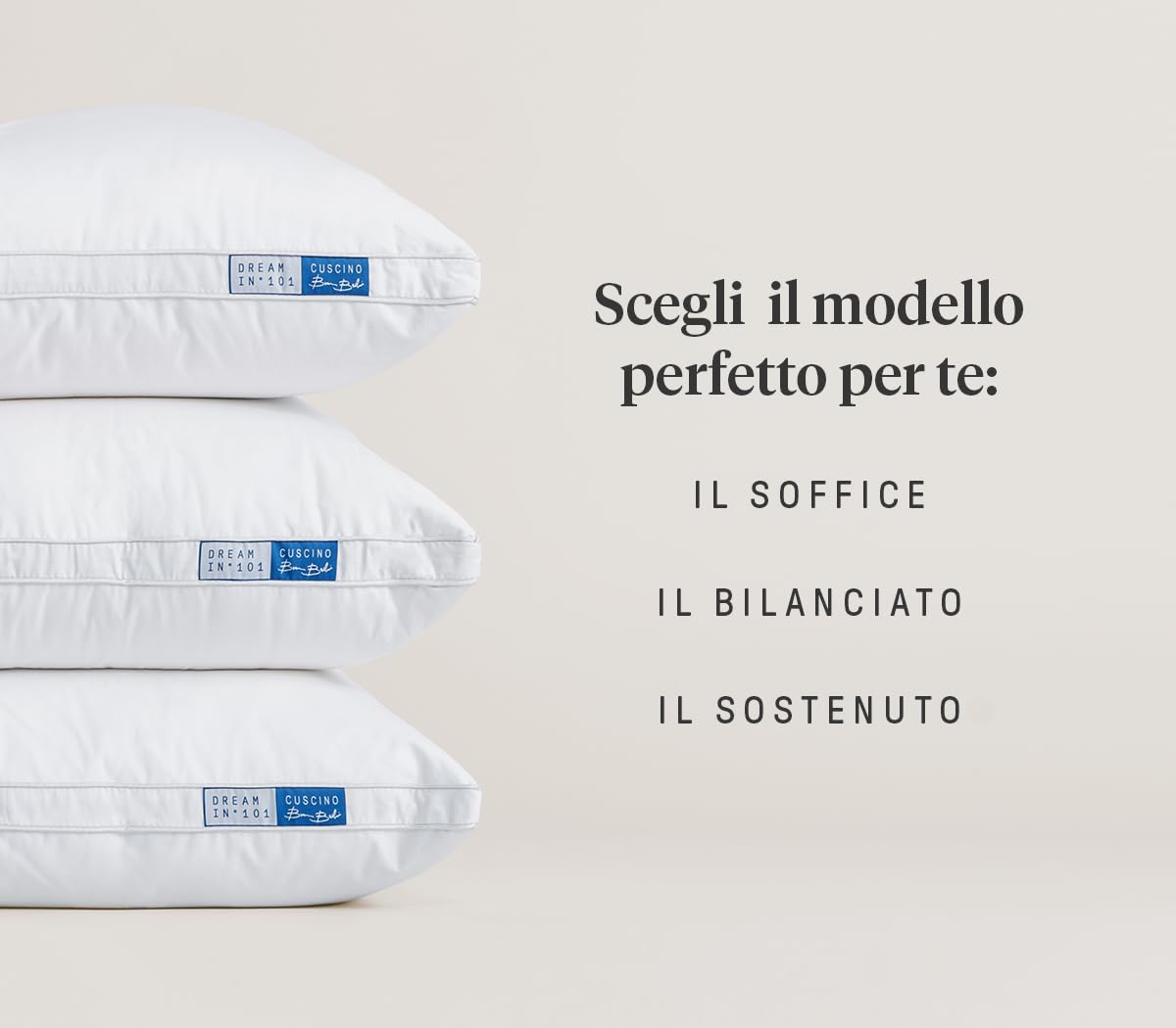 DREAMIN*101- Cuscino Letto Piuma d'Oca 50x80 Bruno Barbieri, Cuscino per Dormire Pancia Su/Lato, Cuscini 100% Cotone OEKO-TEX Fresco Ipoallergenico, Guanciale Sostenuto 15cm Imbottito Piumino/Piumette