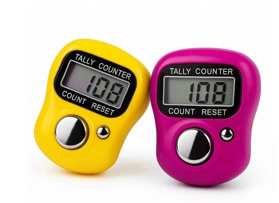Mantra Counting Device Tally Counter Finger Ring (Pack-2), jaap Counting Machine, Counter Chanting Mantra, Digital Counter for jaap, Ring Counter, naam jab Counter, namjap Counter(Multi Color)-image-32