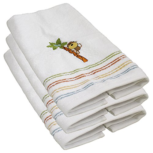 Saturday Knight Limited Safari Monkey 100% Cotton Hand Towel, Set of 3