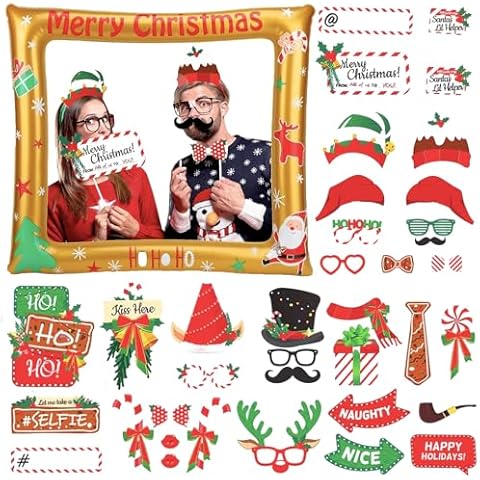 Christmas Inflatable Photo Booth with Props Cover