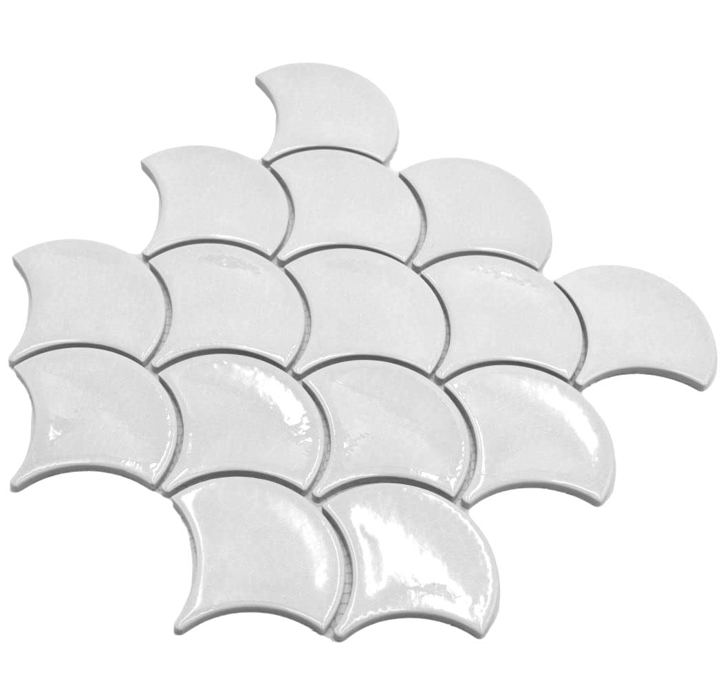 Carrelage mosaïque en céramique - Éventail brillant