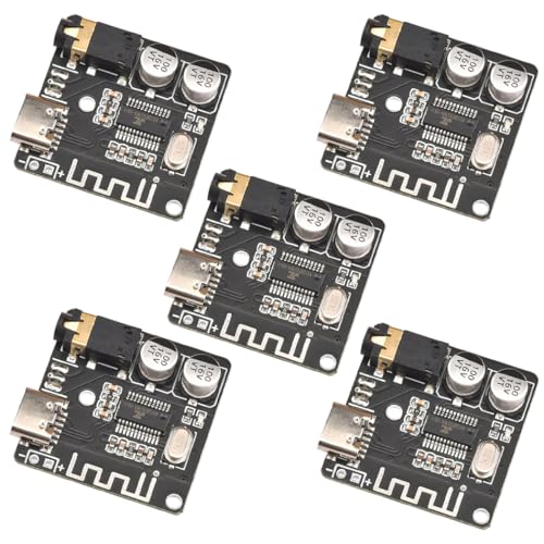 Hailege 5pcs VHM-314 MP3 Placa decodificadora sin pérdidas Bluetooth 5.0 USB-C Audio Bluetooth Placa receptora Módulo de música estéreo inalámbrico