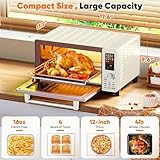 Nuwave Bravo Pro Convection Air Fryer Toaster Oven Combo, 2025 New and Improved, 10-in-1, 50°-450°F Temp Controls, Quick & Even Crisp Technology, 21Qt Capacity, Vanilla Cream, PFAS Free