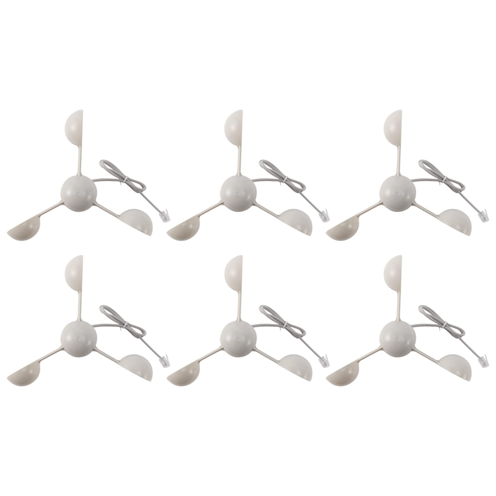 Jnchdghwa White 6X Wh-Sp-Ws01 Anemometer Wind Speed Measuring Instrument Wind Speed Sensor Meteorological Instrument Accessories