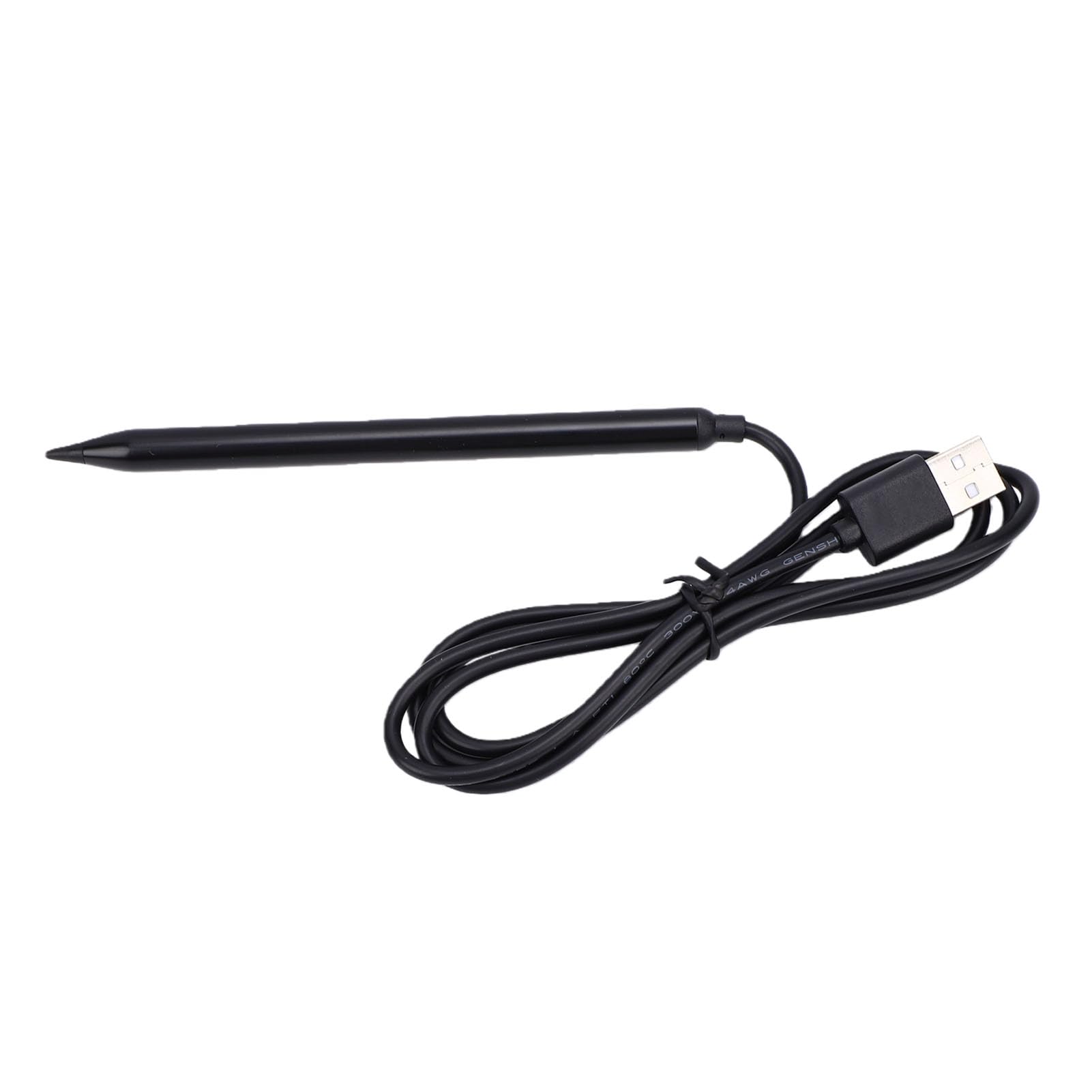 Sxhlseller Lápiz óptico Capacitivo Industrial Alimentado por USB, Lápiz de Pantalla Táctil de Alta Sensibilidad con Cable de 1 M para Tableta, Computadora, Teléfono, Navegación para Automóvil, Negro