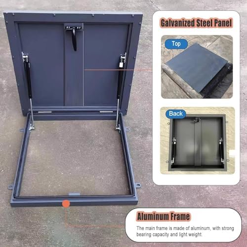 Roof Ventilation Escape Hatch - 100x100cm Attic Access Cover, Rain Protection for Loft & Basement, Durable Floor Hatch for Easy Access & Efficient Airflow