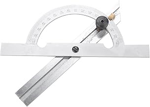 Régua de ângulo de transferidor de cabeça redonda de aço carbono banhado a cromo 100 x 150 mm localizador de ângulo do transferidor ferramenta ajustável de medição e medição para hobbies maquinistas
