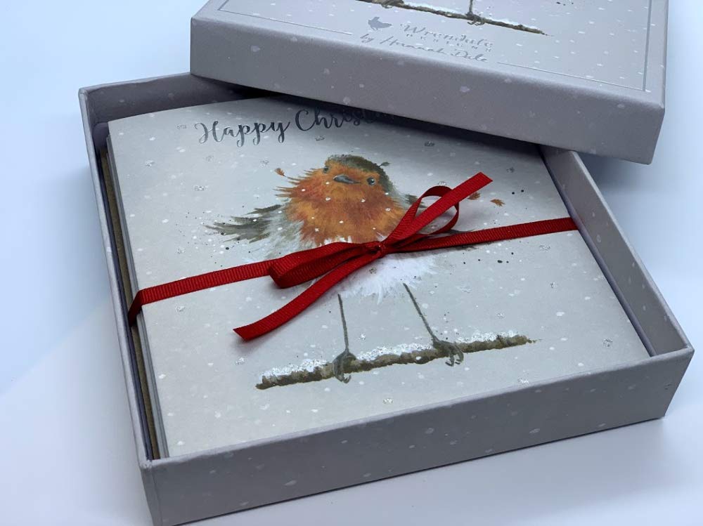 Wrendale Designs Weihnachtsservietten Mit Rotkehlchen-Motiv – 33 X 33 Cm, 3-lagig, 20 Stück