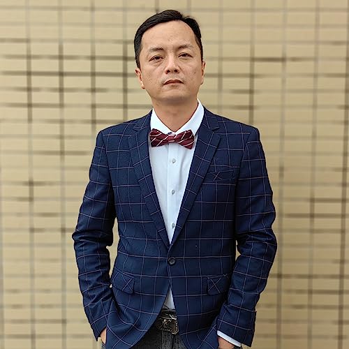 Image of Bow Tie for Men & Boys, Pre-Tied Bowtie Adjustable 9-18in, for Formal Tuxedo, Prom Party, Wedding