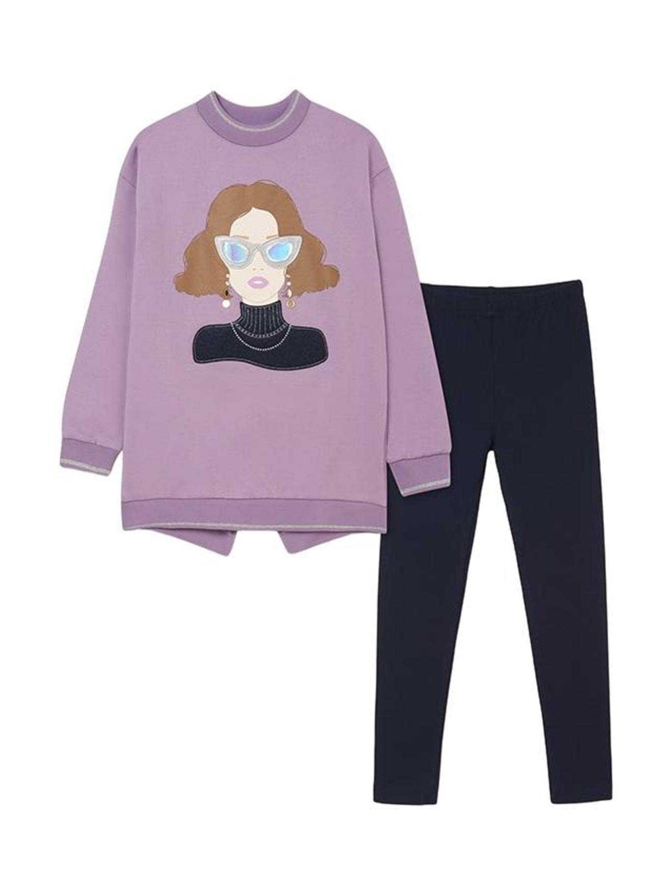 Mayoral Comp. Leggings Pupazzo per Bambine e Ragazze Marino