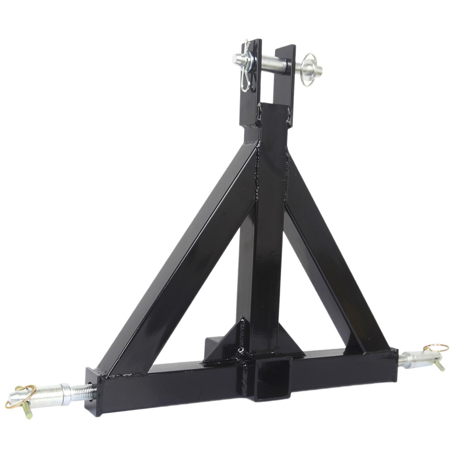 Enganche de remolque para tractor de acero resistente de 3 puntos y 2 pulgadas con receptor de instalación sencilla con pernos. Remolque con receptor