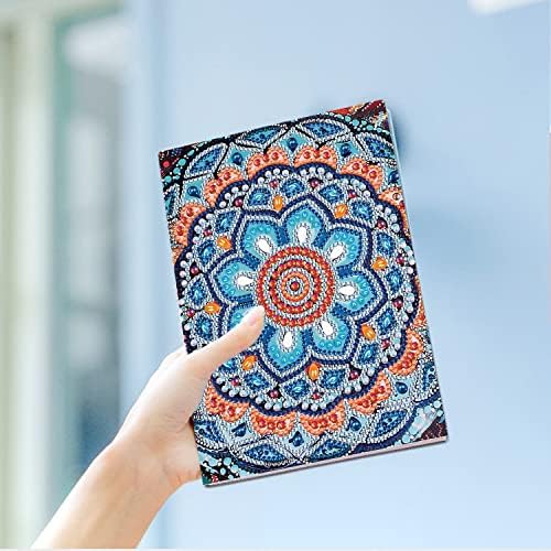 DCIDBEI Diamond Painting Notebook A5 Blank Notebooks Diamond Art Notebook Mandala Writing A5 Notebook Journal Hardcover Secret Diary Girls Sketchbook Diamond Painting Note Book Gift Christmas