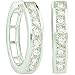 Dazzlingrock Collection 1.00 Carat (ctw) 14k Round White Diamond Women Fashion Hoop Earrings, White Gold