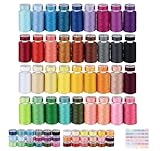 ilauke 72pcs Sewing Thread Bobbins Kit, 36 Colors 550 Yard Thread for Sewing Matched 50 Yard Prewound Bobbins, Polyester Threads for Machine Home Hand Crafting
