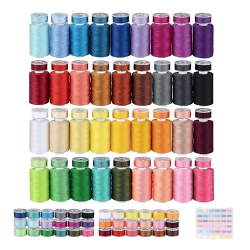 ilauke 72pcs Sewing Thread Bobbins Kit, 36 Colors 550 Yard Thread for Sewing Matched 50 Yard Prewound Bobbins, Polyester Threads for Machine Home Hand Crafting 72 pieces (excluding accessori