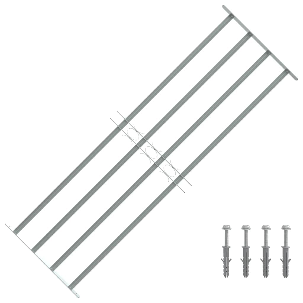 vidaXL Reja de Seguridad para Ventanas Ajustable con 4 Travesaños 1000-​1500mm
