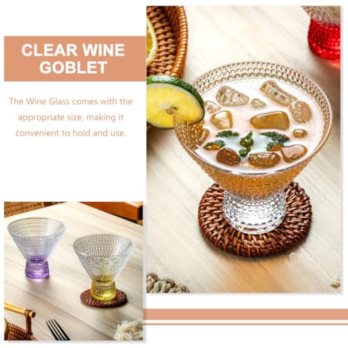 Copa de Martini de vidrio de 230ml transparente con líneas finas 8