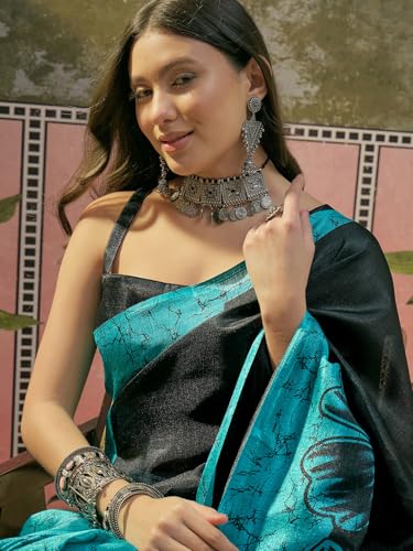 Image of SIRIL Women's Cotton Printed Saree With Unstitched Blouse Piece