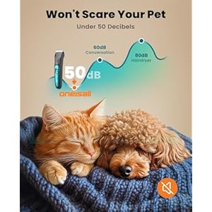 Oneisall silent dog clippers for grooming led light dog paw trimmer dog nail grinder rechargeable 2000mah dog grooming clippers cordless dog hair trimmer electric dog trimmer for small dog large dog  urban country home decor