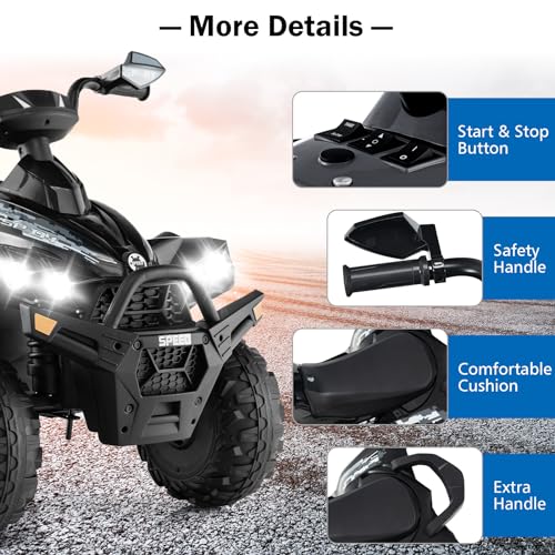 INFANS 12V Kids ATV Black