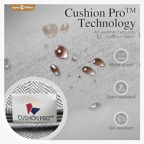 Sophia-William-Patio-Furniture-Sets-for-9-with-45-Gas-Fire-Pit-Table-Outdoor-Conversation-Sets-8-Pcs-2xSofa-Chairs-2xSwivel-Cushion-Chairs-1×3-Seat-Sofa-2xOttomans-for-Porch-Poolside-Grey Sophia William Patio Furniture Sets for 9 with 45 Gas Fire Pit Table Outdoor Conversation Sets 8 Pcs 2xSofa Chairs 2xSwivel Cushion Chairs 1×3 Seat Sofa 2xOttomans for Porch Poolside Grey