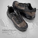 NORTIV 8 Waterproof Shoes for Men Lightweight Hiking Shoes Breathable Leather Outdoor Casual Walking Shoes - Image 3