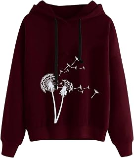 Women Blouse Tops Sale Clearance,Casual Long Sleeve Pullover Hoodie Sweatshirt Tops Drawstring Lightweight Hooded Loose Pullover Tops Christmas Jumper Funny Santa Xmas Sweatshirt Ladies UK Size