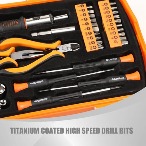 Kit de herramientas combinadas de 37 piezas naranja y negro miniatura 4