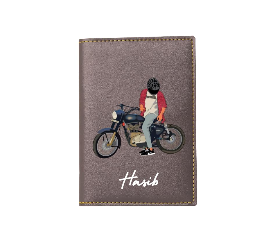 Image of Unisex Passport Cover for Men & Women | Printed, Classy & Stylish | Vegan Leather Passport Cover for Travel (UV Grey)