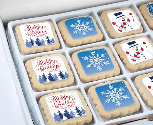 image for OMCookie Happy Holidays Cookies Gift Basket for Men Women Kids | Holid
