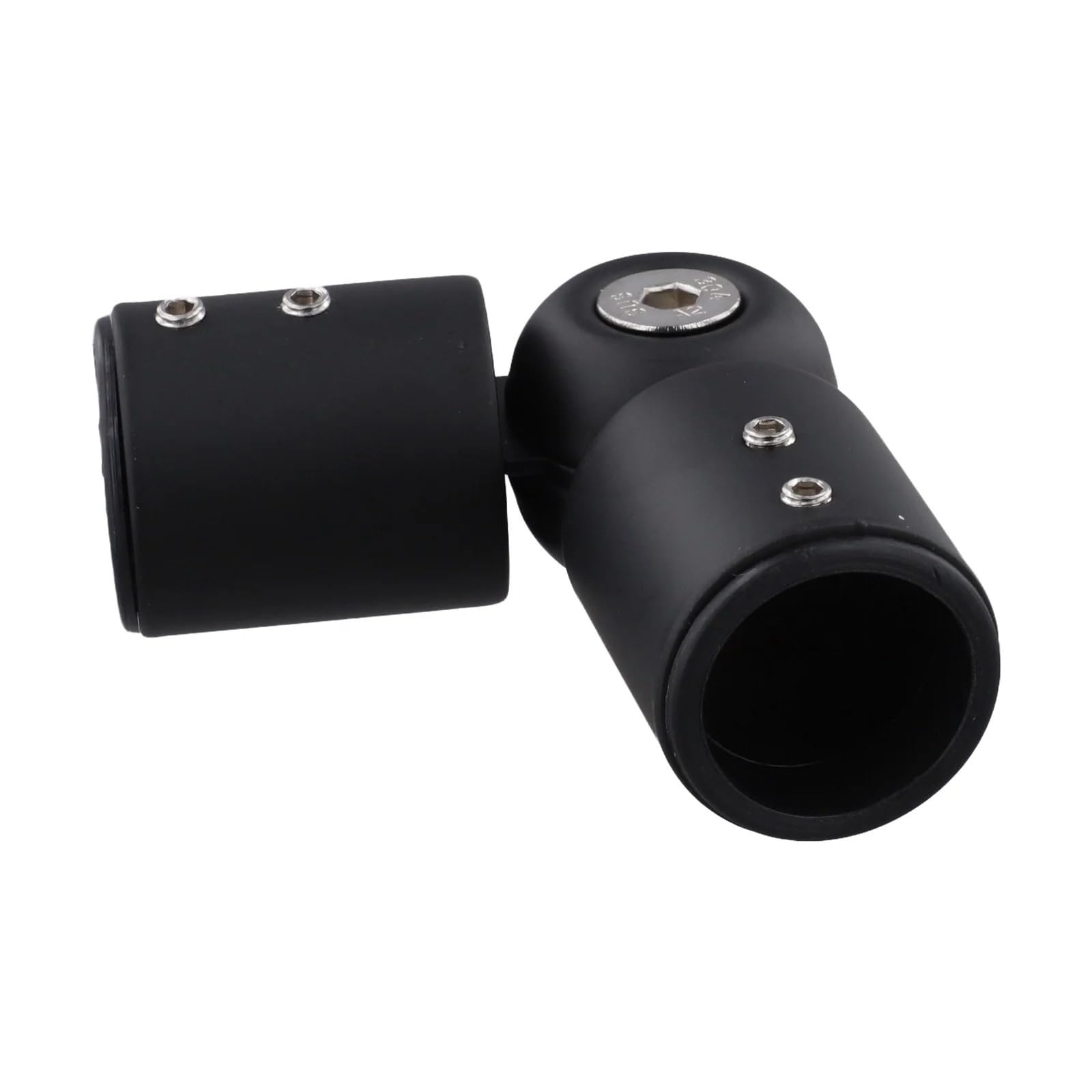 Corner Curtain Rod Connectors Corner Rod Adapter for Bay Window and Shower Room Applications with Adjustable 90 to 180 Degree Elbow and 304 Stainless Steel(19mm Black)