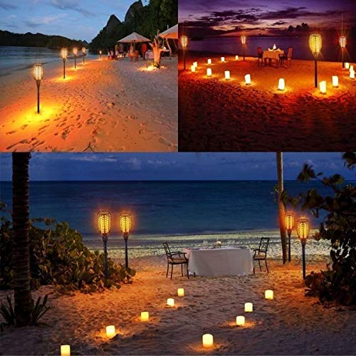 LUMINARIA DECORATIVA DE CHAO FOGO SOLAR