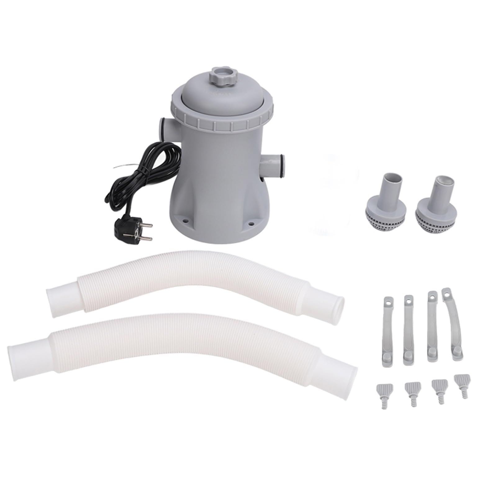Haofy Pompa Filtro Piscina 330 GPH Pompa a Cartuccia Fuori Terra a Basso Rumore 16W (Spina europea 220 V)