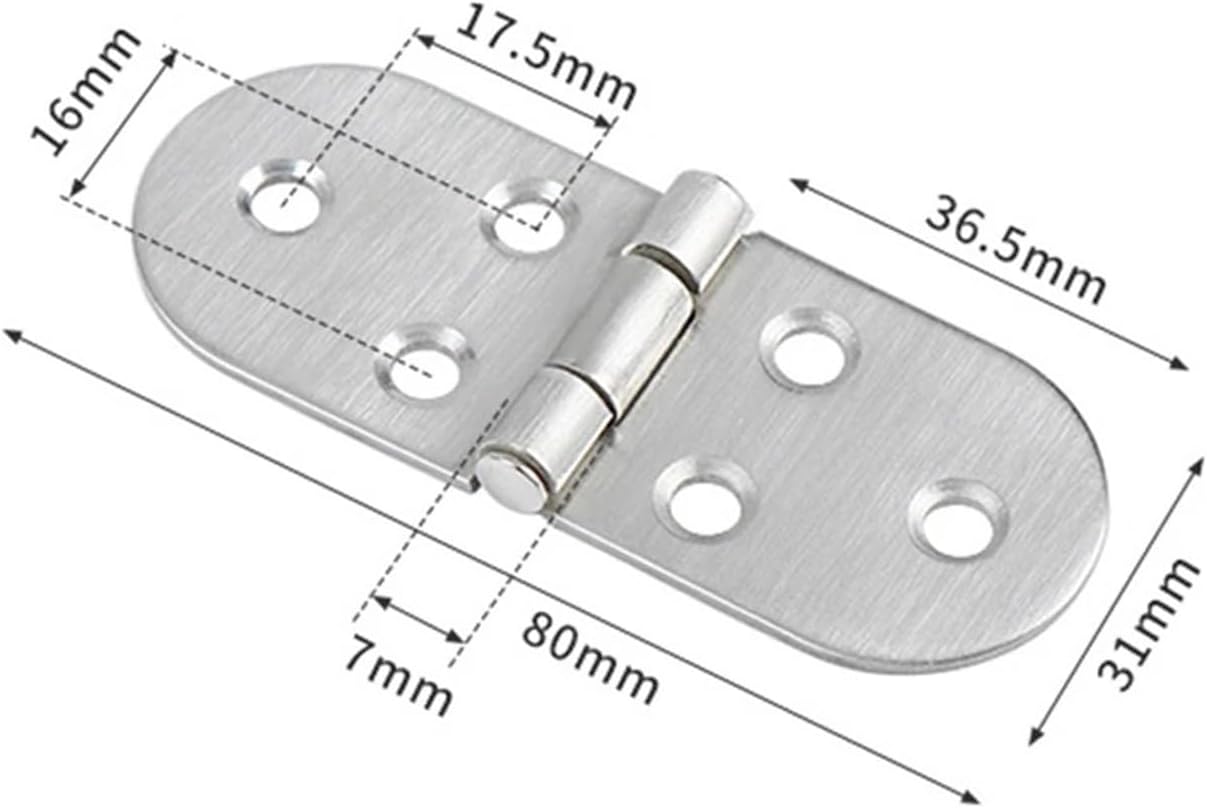 Folding Table Hinges Flap Hinge Flush Mounted Flush Mounted Hinges Self Supporting Stainless Steel for Cabinet Furniture