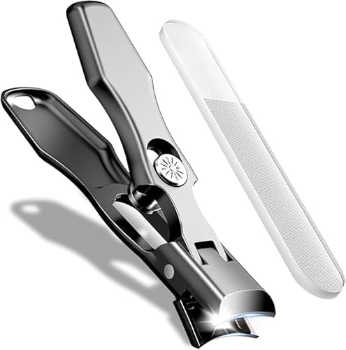 爪切り 滑し止め 男女兼用 飛び散りを防止し鋭い切れ味 鉄製ケース&爪やすり付き