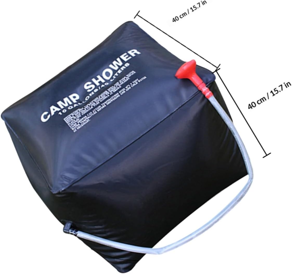 Toddmomy Portable Solar Shower Bag Outdoor Camping Water Bag for Hiking BBQ and Travel Durable Material with Strap for Easy Hanging