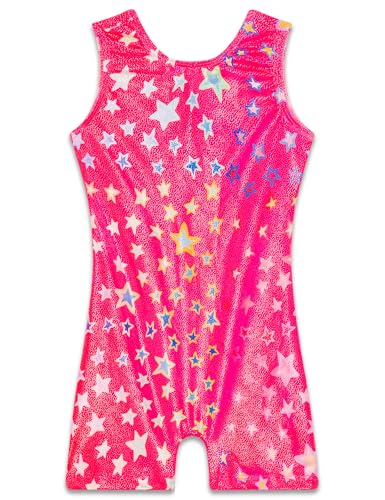 Image of TENVDA Leotards for Girls Gymnastics Kids Children Biketard With Shorts Sparkly Unicorn Dance Unitards(Multiple Colors)