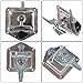 marddpair 2 Trailer Door Latch Folding T-Handle Lock with Keys Stainless Steel Polished for Trailer Door RV Camper Truck Bed Toolboxes