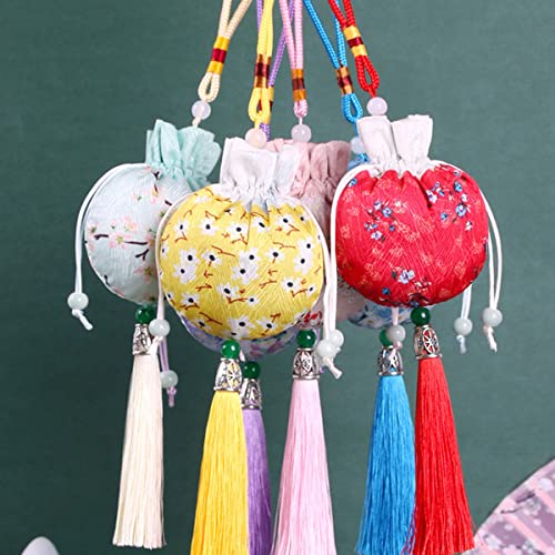 10 bolsas chinas de tela con cordón para joyas miniatura 7