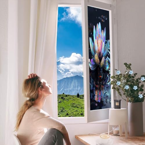 Vinilo para ventana Privacy Film Water Lotus 35.4x63 pulgadas miniatura 6