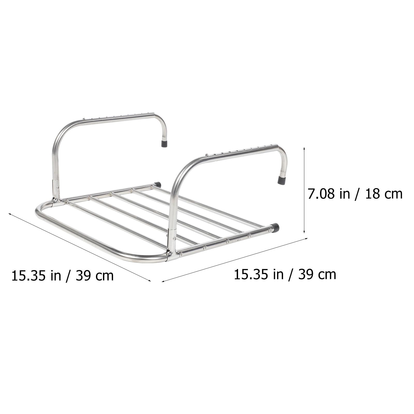Mikikit Teleskop Trockenablage aus Edelstahl mit Klappbarem Gestell und Stabilem Design für Balkon Kompakter Kleiderständer zum Platzsparenden Trocknen
