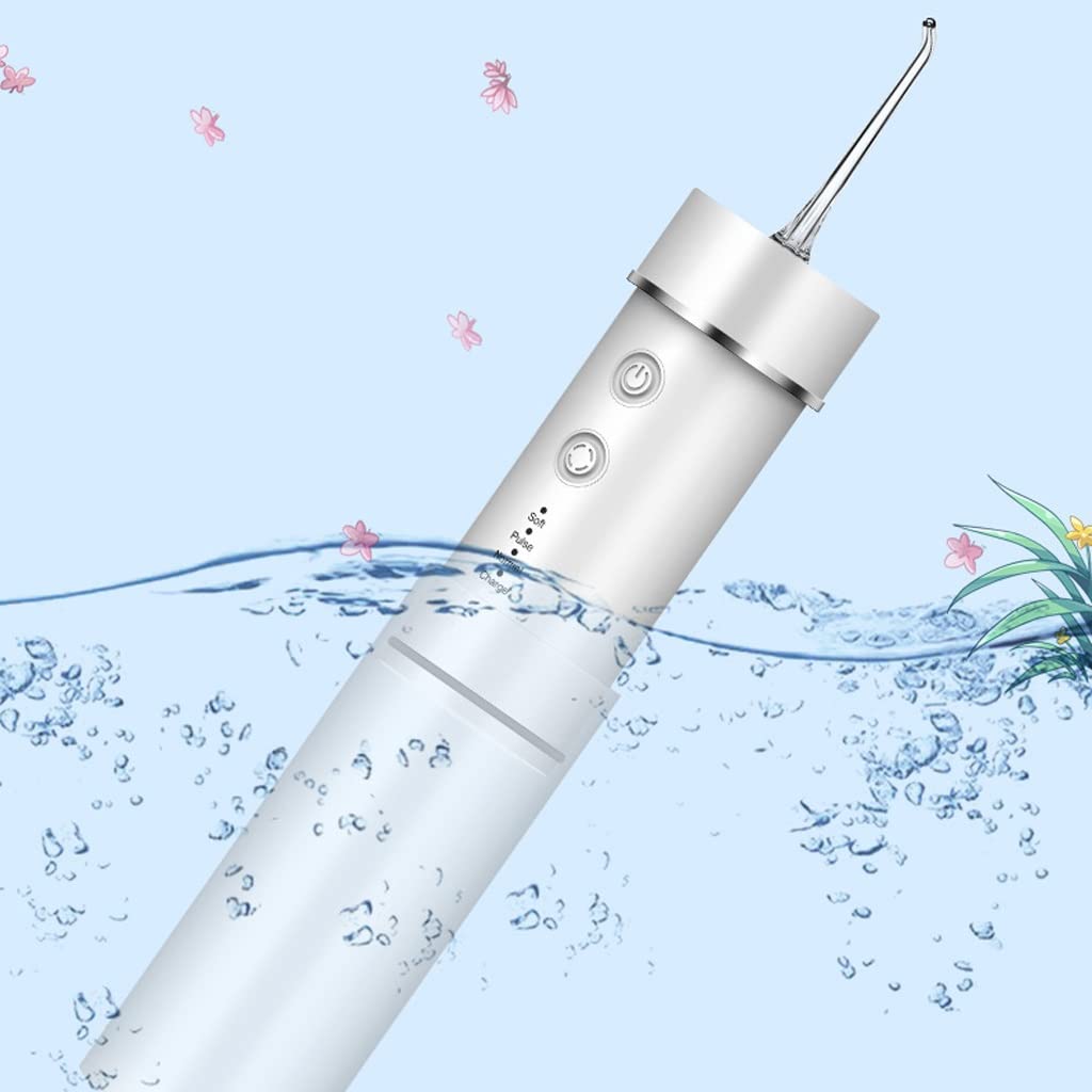 JSY Irrigador Bucal Flosser de dientes eléctrico, Mini Flosser de agua portátil for viajes en casa, Mini Flosser telescópico Eléctrico Portátil