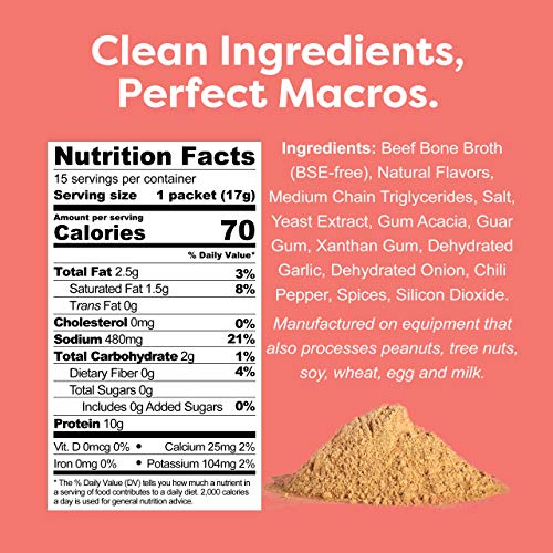 Keto Bone Broth - Beef Chili 15 x 19g
