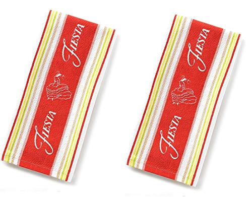 Fiesta Kitchen Towel [Set Of 2] Color: Scarlet #TOP27