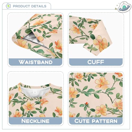 JUNZAN Chic Portulaca Grandiflora Peach Big Girls Sweatshirts Hoodies Fleece Fall Tops Shirts Sports 4T3