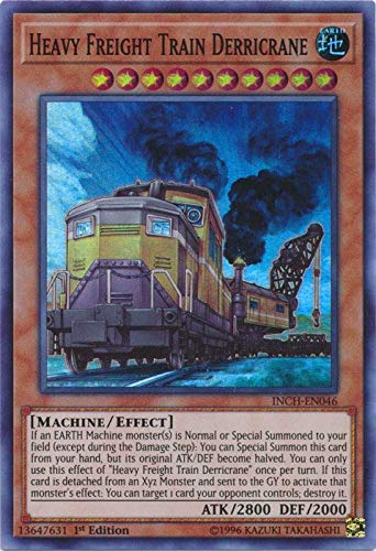  Yu-Gi-Oh! - Heavy Freight Train Derricrane - INCH-EN046 - Super Rare - 1st Edition - Infinity Chasers