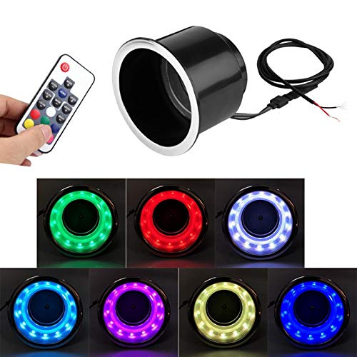 Portavasos LED con luz RGB y control remoto miniatura 1