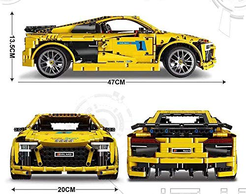 Modbrix Technik Bausteine Auto R-8 GT Tourenwagen,1896 Klemmbausteine – Bild 4
